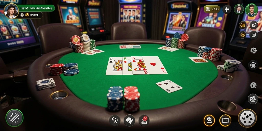 Screenshot gameplay 2739 yang menunjukkan aksi permainan Poker.