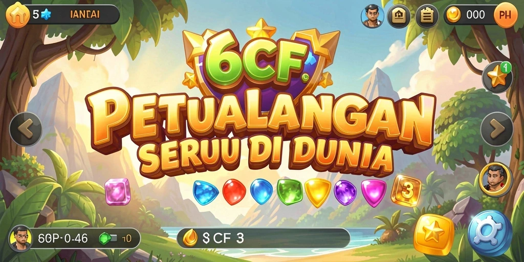 Gameplay seru dengan grafis menawan dari 6CF di layar.