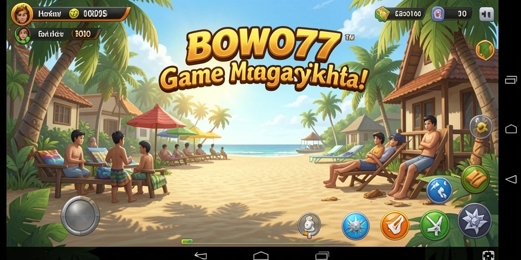 Screenshot gameplay BOWO77 yang penuh warna dan menyenangkan.