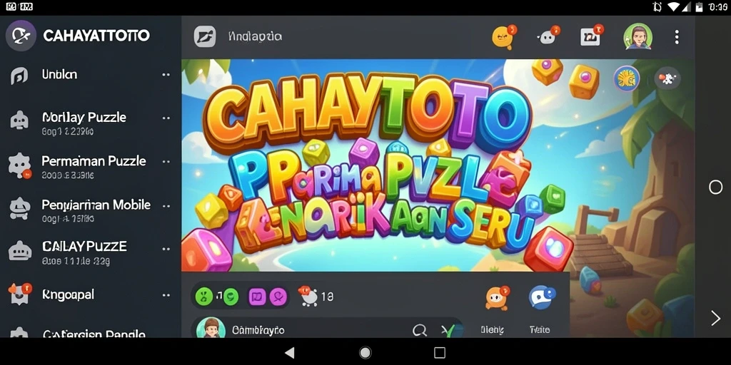 Screenshot gameplay CAHAYATOTO dengan tampilan Puzzle yang menantang.