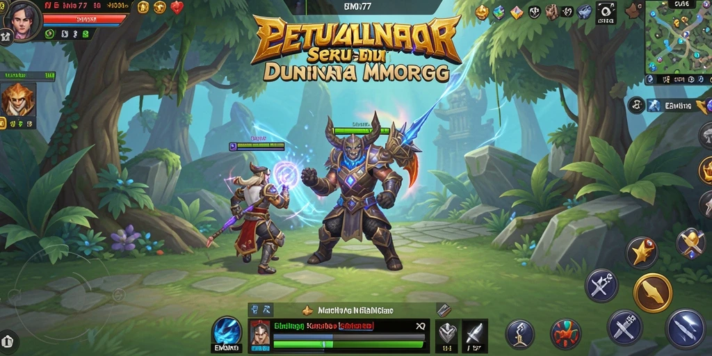 Screenshot dari gameplay seru EMON77 di dunia MMORPG.