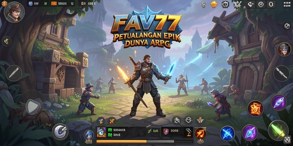 Screenshot gameplay FAV77 menampilkan aksi pertempuran yang epik.