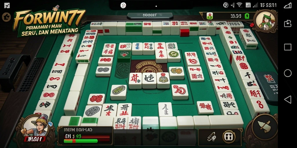 Screenshot FORWIN77 menampilkan aksi seru dalam permainan Mahjong.