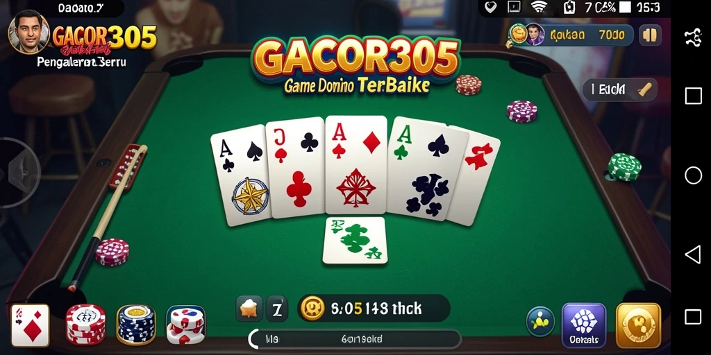 Tampilan gameplay menarik dari GACOR305 saat bermain domino.