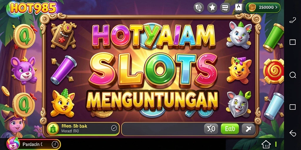 Tampilan gameplay yang mendebarkan dari permainan Slot HOT985.