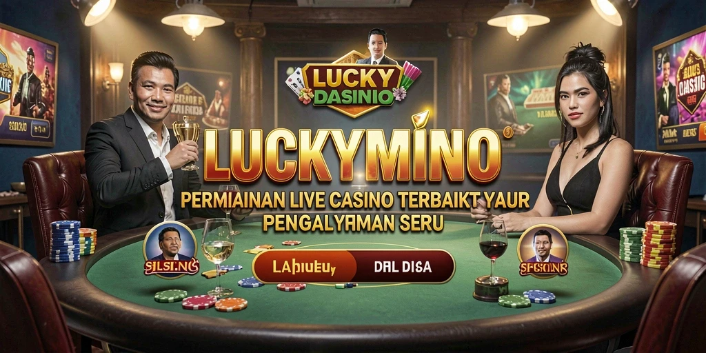 Tampilan gameplay Live Casino yang mendebarkan di LUCKYMINO.