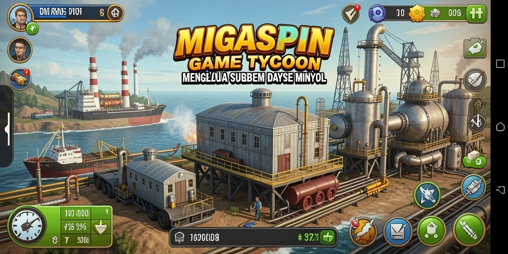 Tampilan gameplay MIGASPIN yang menarik dan interaktif di dunia Tycoon.
