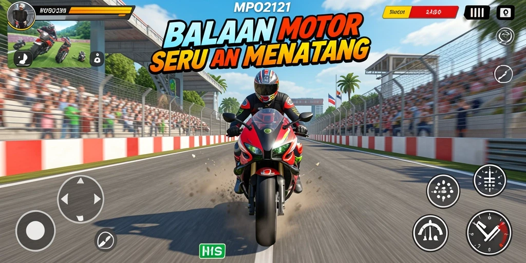 Gameplay seru balapan motor di MPO2121 yang memacu adrenaline.