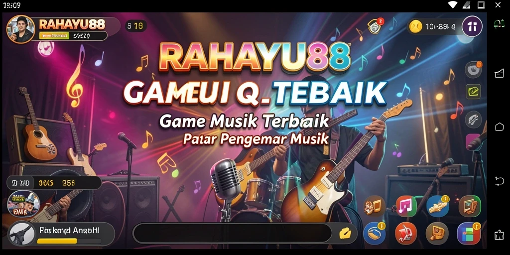 Tampilan gameplay RAHAYU88 saat menikmati musik dengan teman.