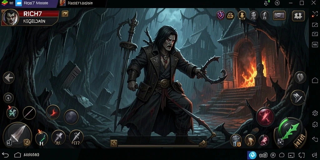 Screenshot menampilkan momen menyeramkan dari gameplay RICH7.