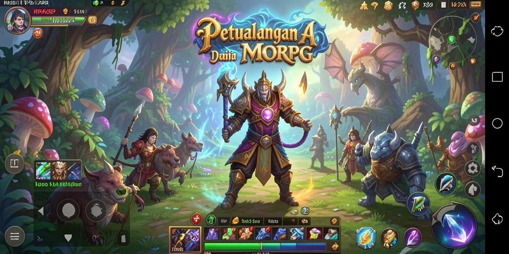 Screenshot gameplay RP62RP menunjukkan aksi seru di dunia fantasi.