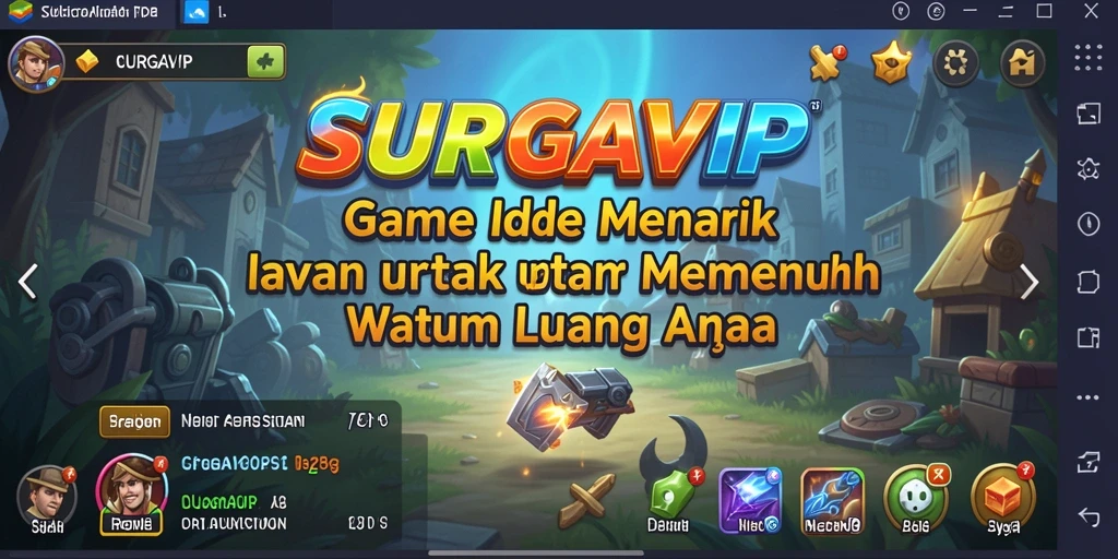 Tampilan gameplay SURGAVIP yang menarik dan penuh warna.