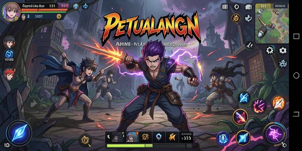 Tampilan gameplay V21 yang penuh warna dan seru.