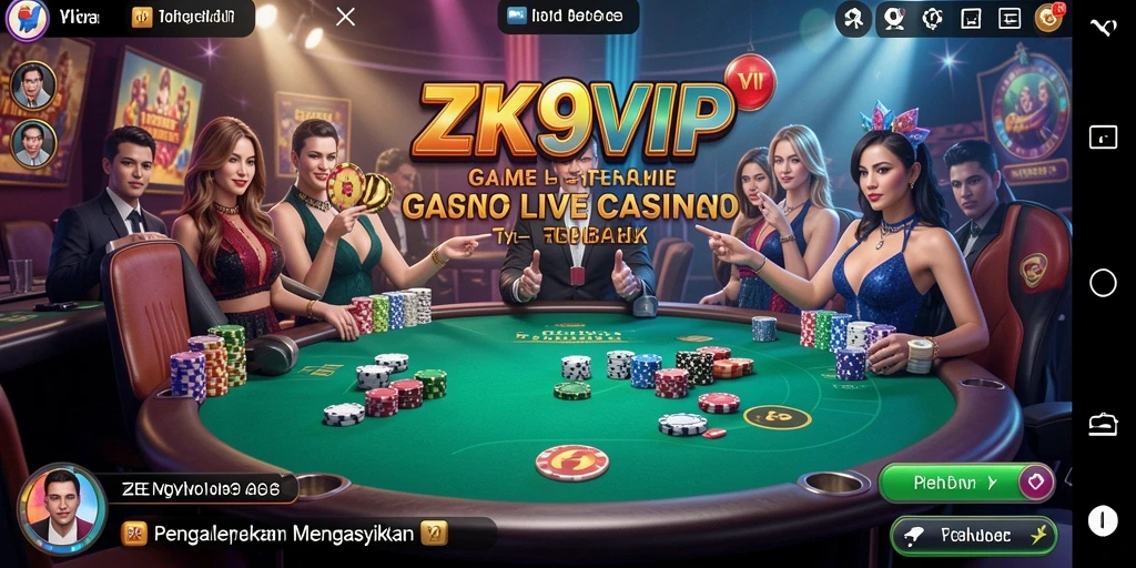 Gameplay ZK9VIP yang mengasyikkan dengan dealer langsung yang profesional.
