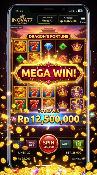 Tampilan antarmuka inova77 yang sederhana dan menarik.